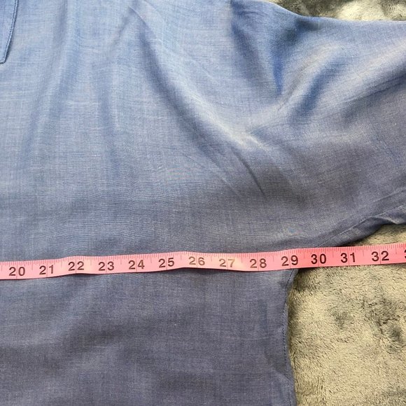 Catherine Malandrino Hi-Lo Button-Down Top, 2X. - Picture 6 of 8